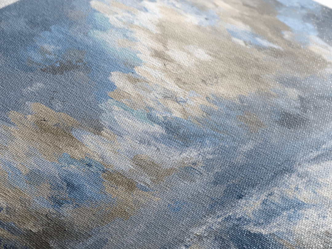Stormy Cloudscape over Open Ocean Canvas Print, Nautical Art, Nautical Decor, Coastal Decor, Oil Painting, Harbor, NAU-3x1-13
