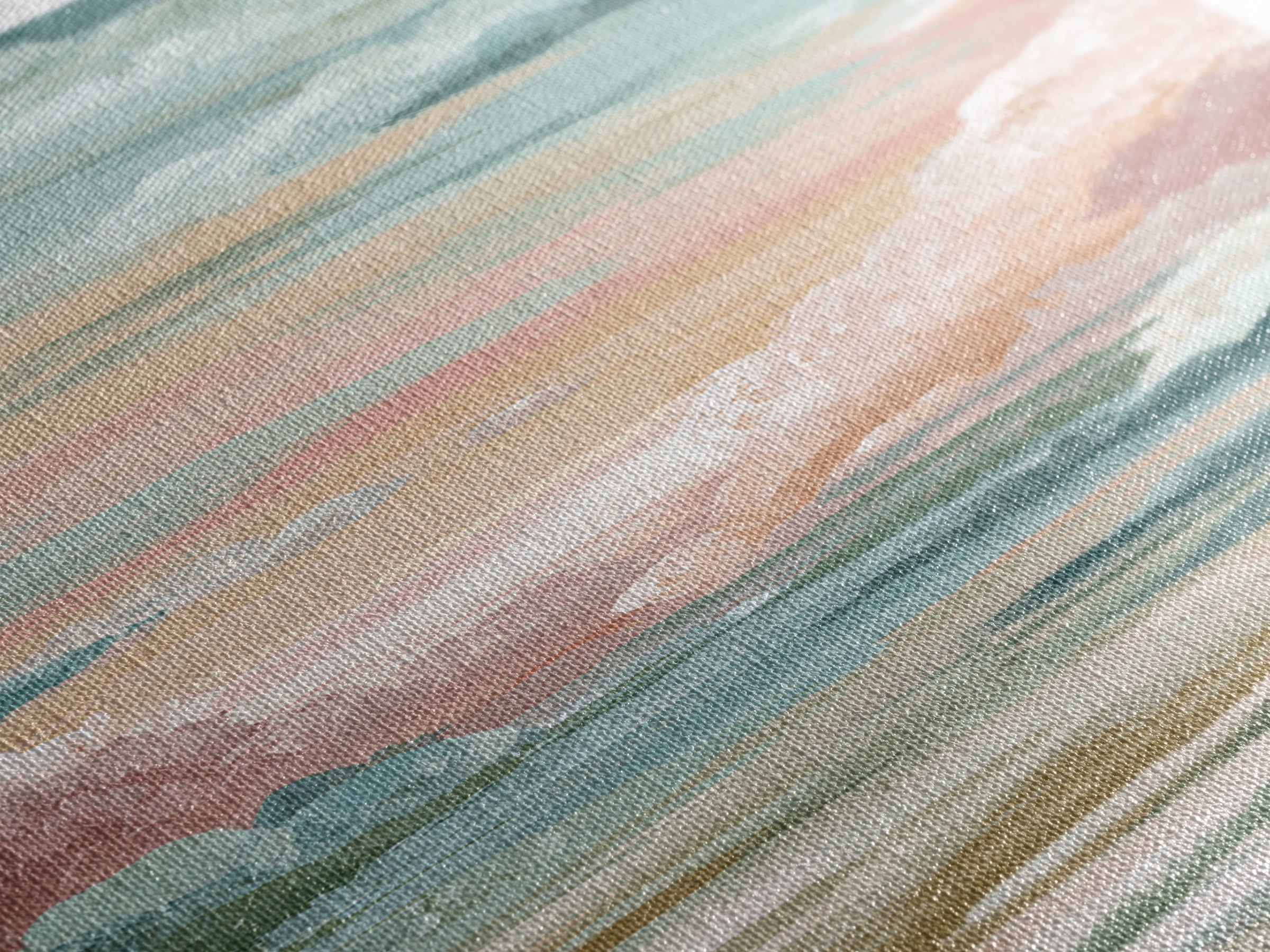 Pastel Rainbow with Soft Cloud Shapes Canvas Print, Nursery Decor, Minimalist Decor, Nursery, Wall Decals, Nursery Wall Decor, NDE-1x3-13