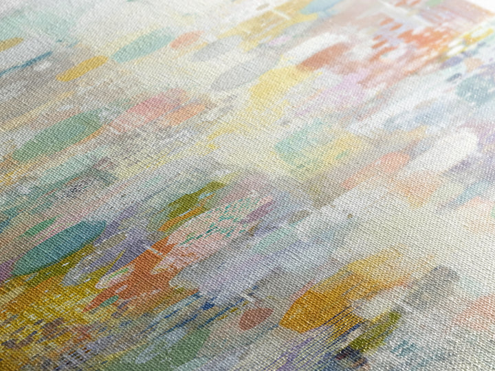 Cloud Rainbow and Raindrop Composition Canvas Print, Nursery Decor, Canvas, Fine Art, Nursery, Playroom Decor, Floral Wall Art, NDE-1x3-32