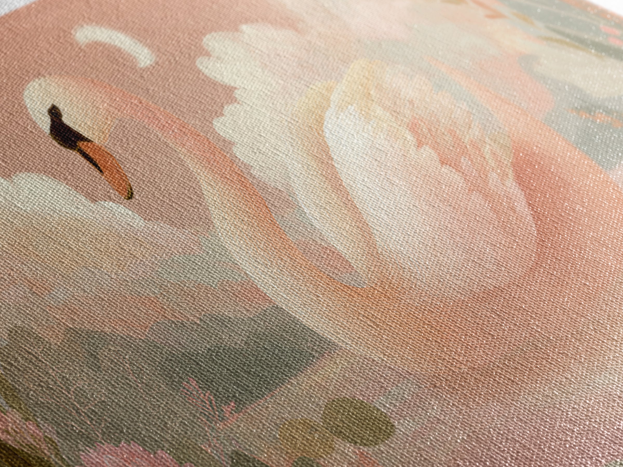 Pink Swan on Calm Pond Canvas Print, Nursery Decor, Wall Decal, Fine Art, Nursery, Wall Light, Baby Girl Nursery Decor, NDE-2x1-57