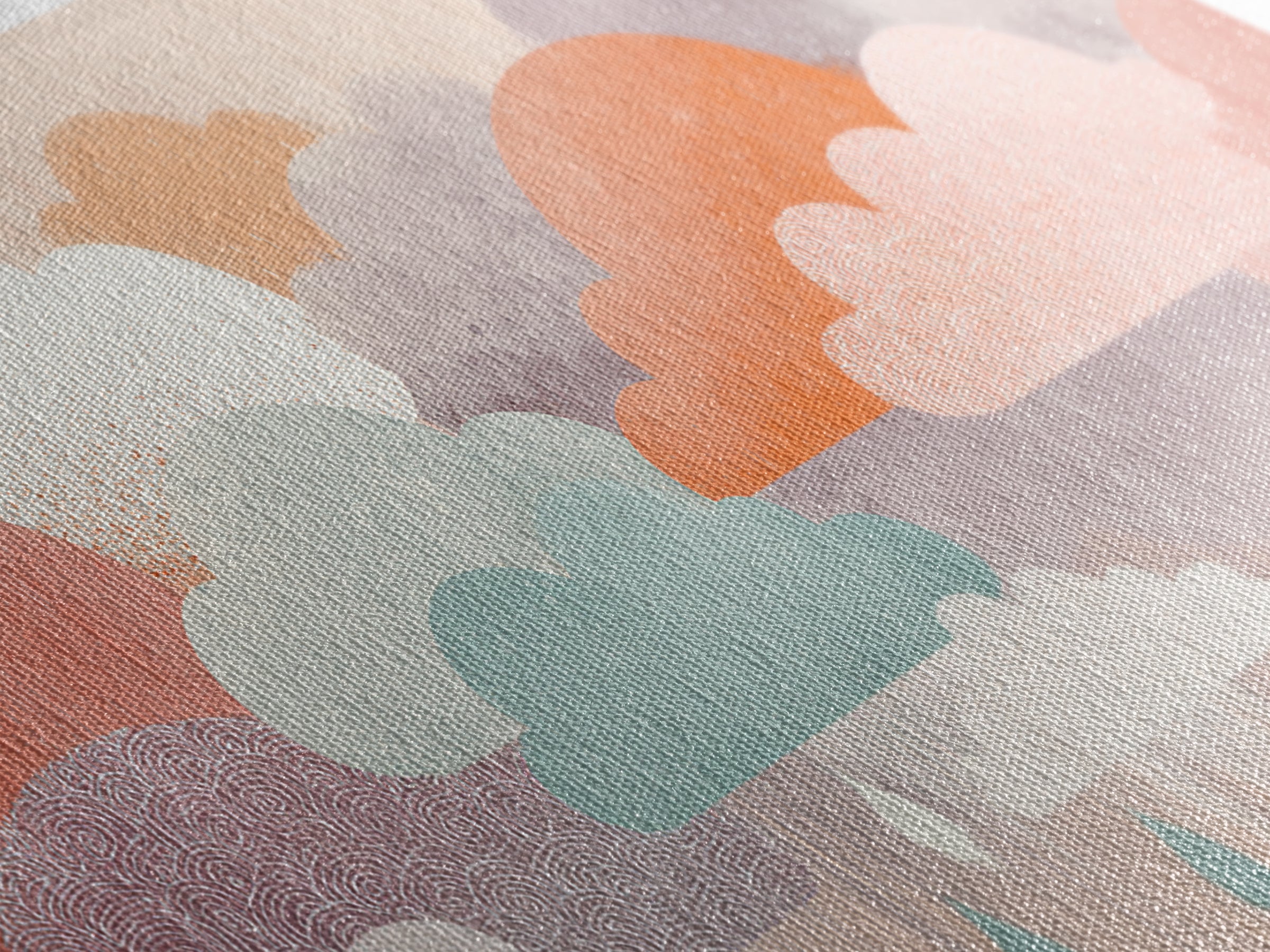 Cloud Rainbow and Raindrop Composition Framed Canvas Print, Nursery Decor, Nursery Art, Fine Art, Nursery, Kids Wall Art, NDE-2x1-88