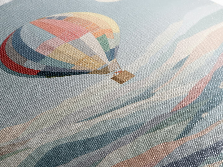Hot Air Balloon Drifting Framed Canvas Print, Nursery Decor, Playroom Decor, Nursery, Boy Nursery Decor, Gallery Decor, NDE-2x3-68