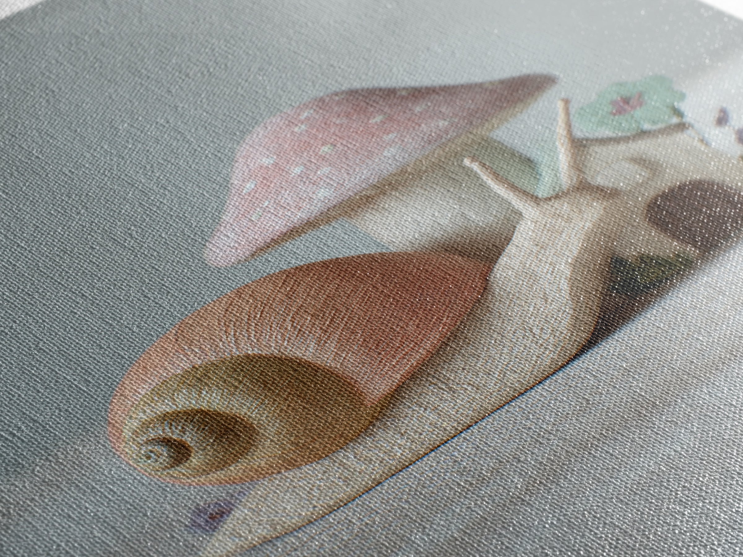 Garden Snail with Mushroom House Canvas Print, Nursery Decor, Fine Art Print, Watercolor Art, Nursery, Printable Wall Art, NDE-2x3-7