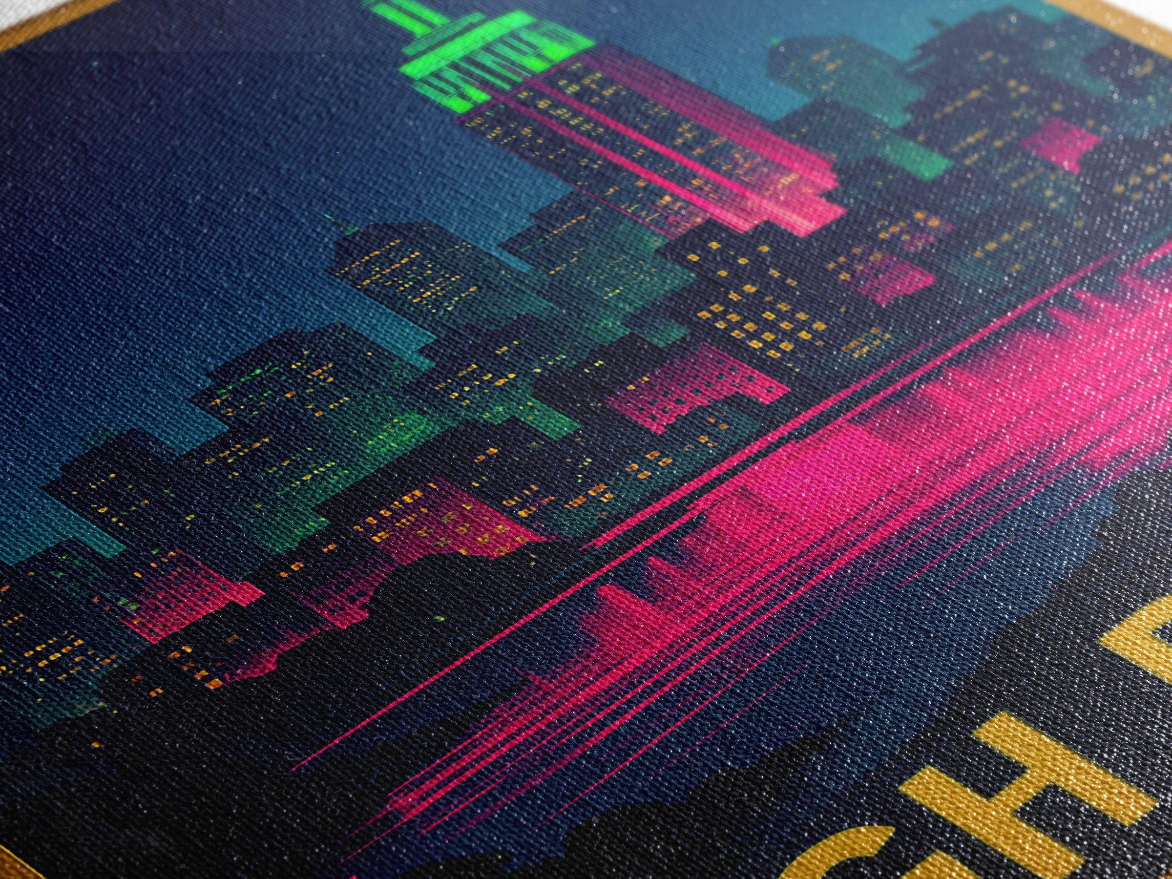 High Point North Carolina Travel Poster, Canvas Print, Cyberpunk Style City Art, High Point City Art, Travel Art, Travel Art Print