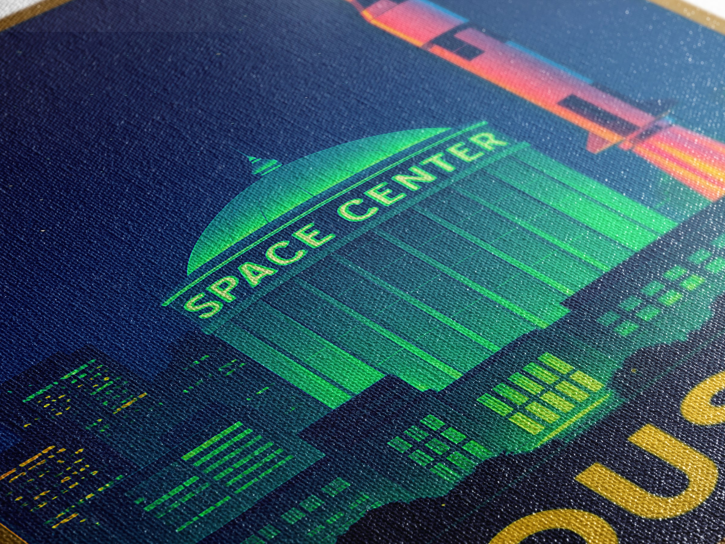 Houston Texas Travel Poster, Canvas Print, Electric Night Poster Art, Houston City Art, Fine Art Print, Travel Wall Art, Home Office Decor