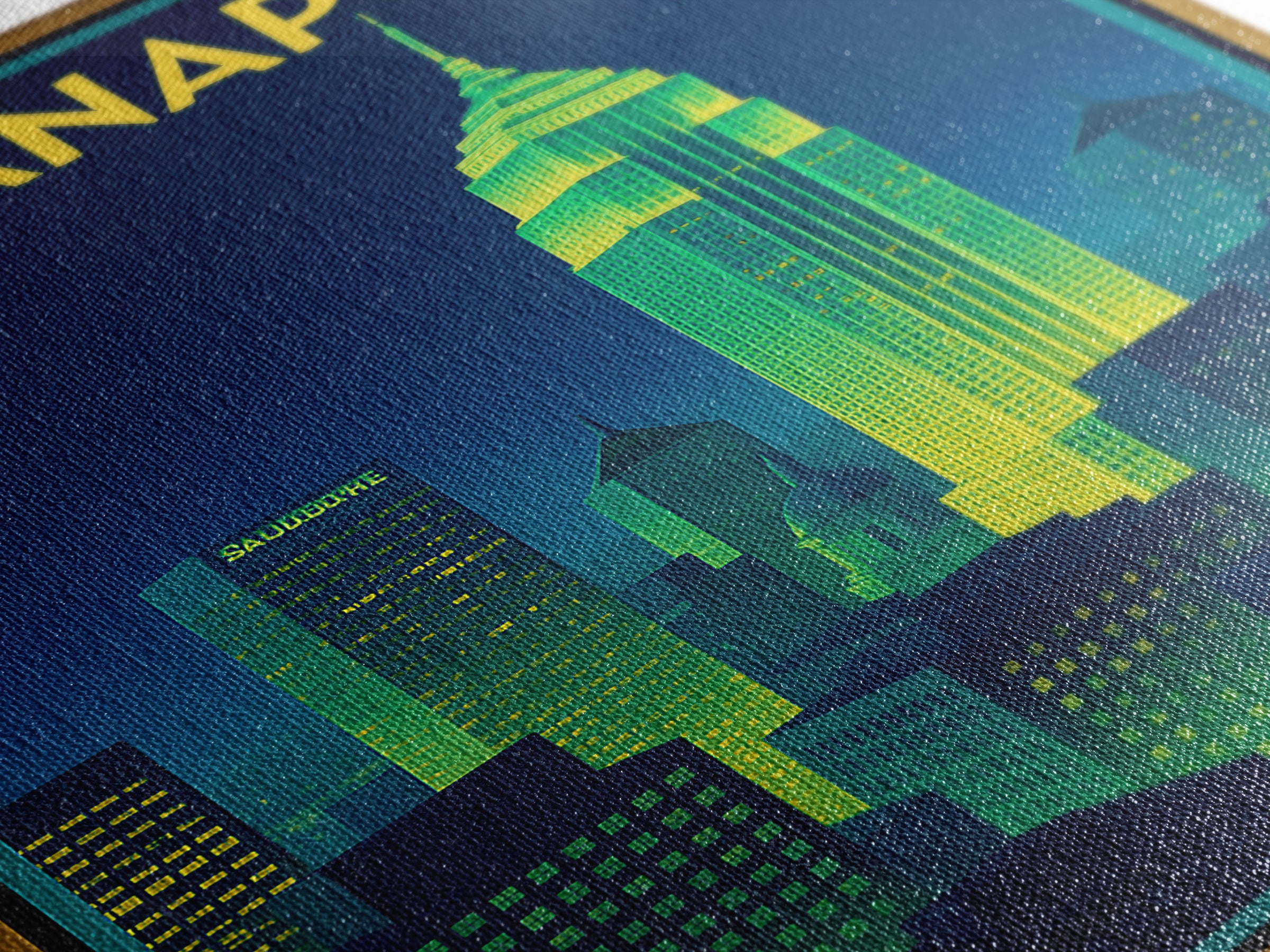 Indianapolis Travel Poster, Canvas Print, Cyberpunk Style City Art, Indianapolis City Art, Wanderlust Decor, Home Office Decor