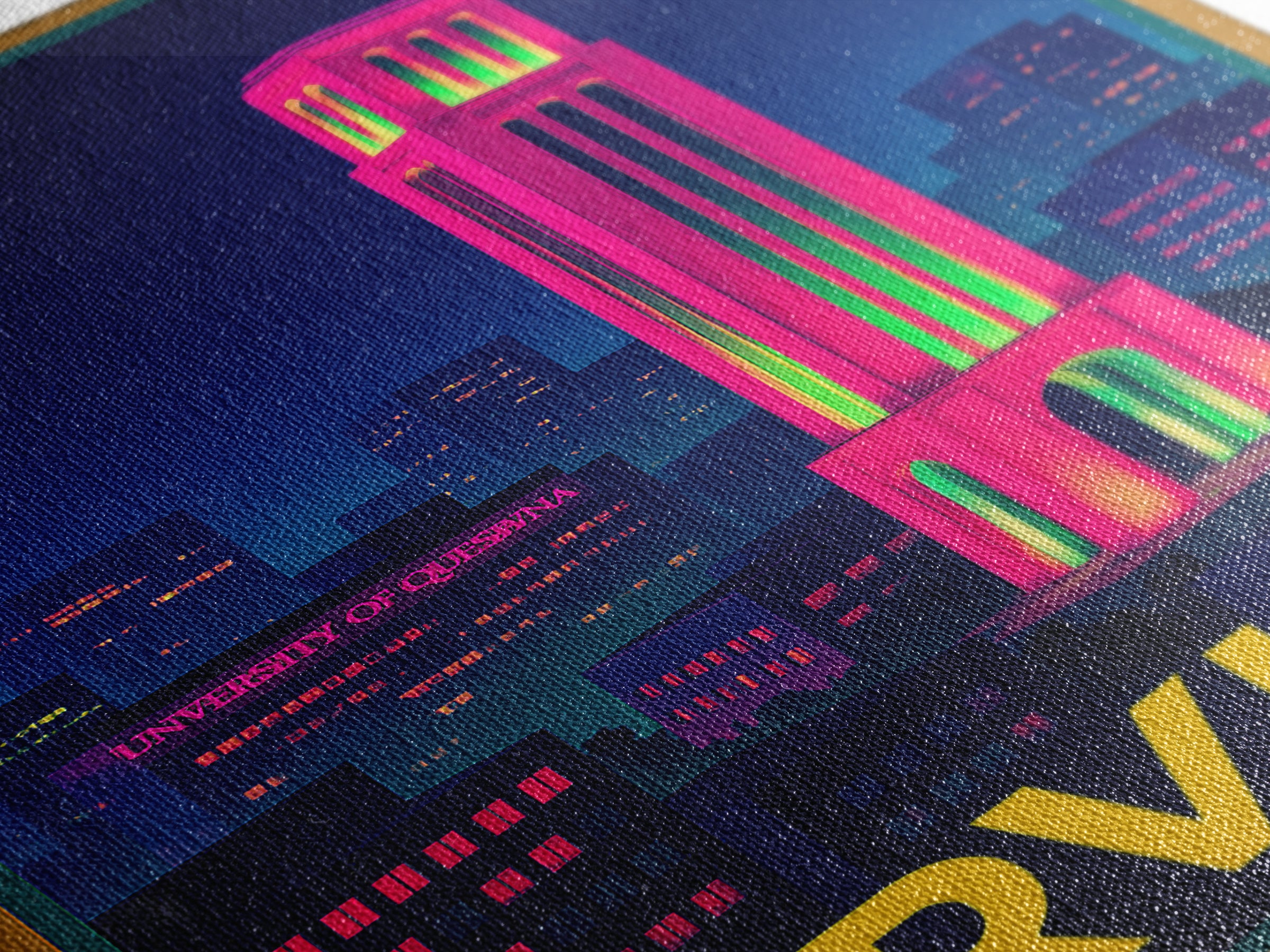 Irvine California Travel Poster, Canvas Print, Cyberpunk Style City Art, Irvine Wall Art, Watercolor City Skyline, Wall Art