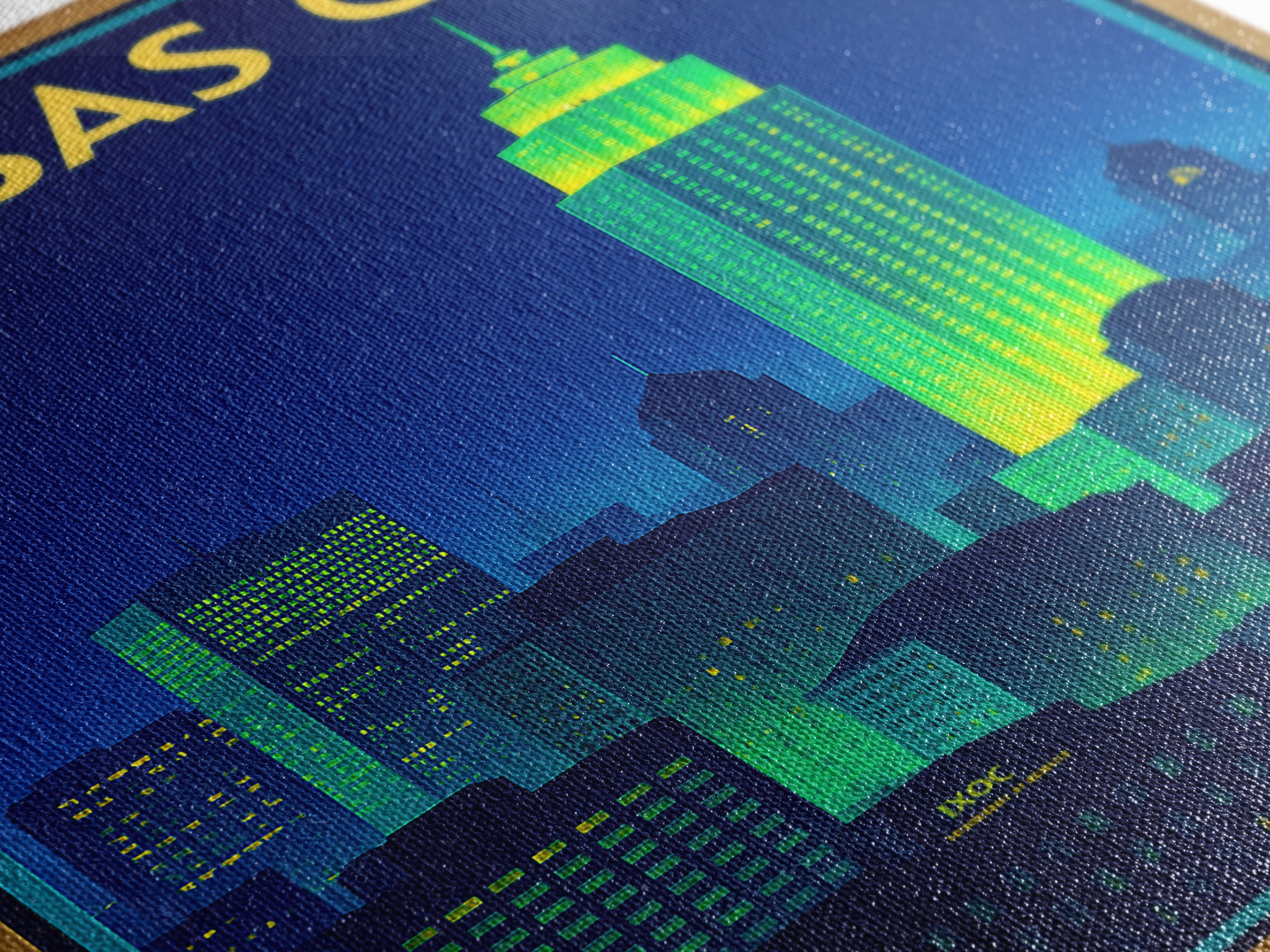 Kansas City Travel Poster, Canvas Print, Cyberpunk Style City Art, Kansas City Poster Print, City Travel Prints, Wanderlust Decor