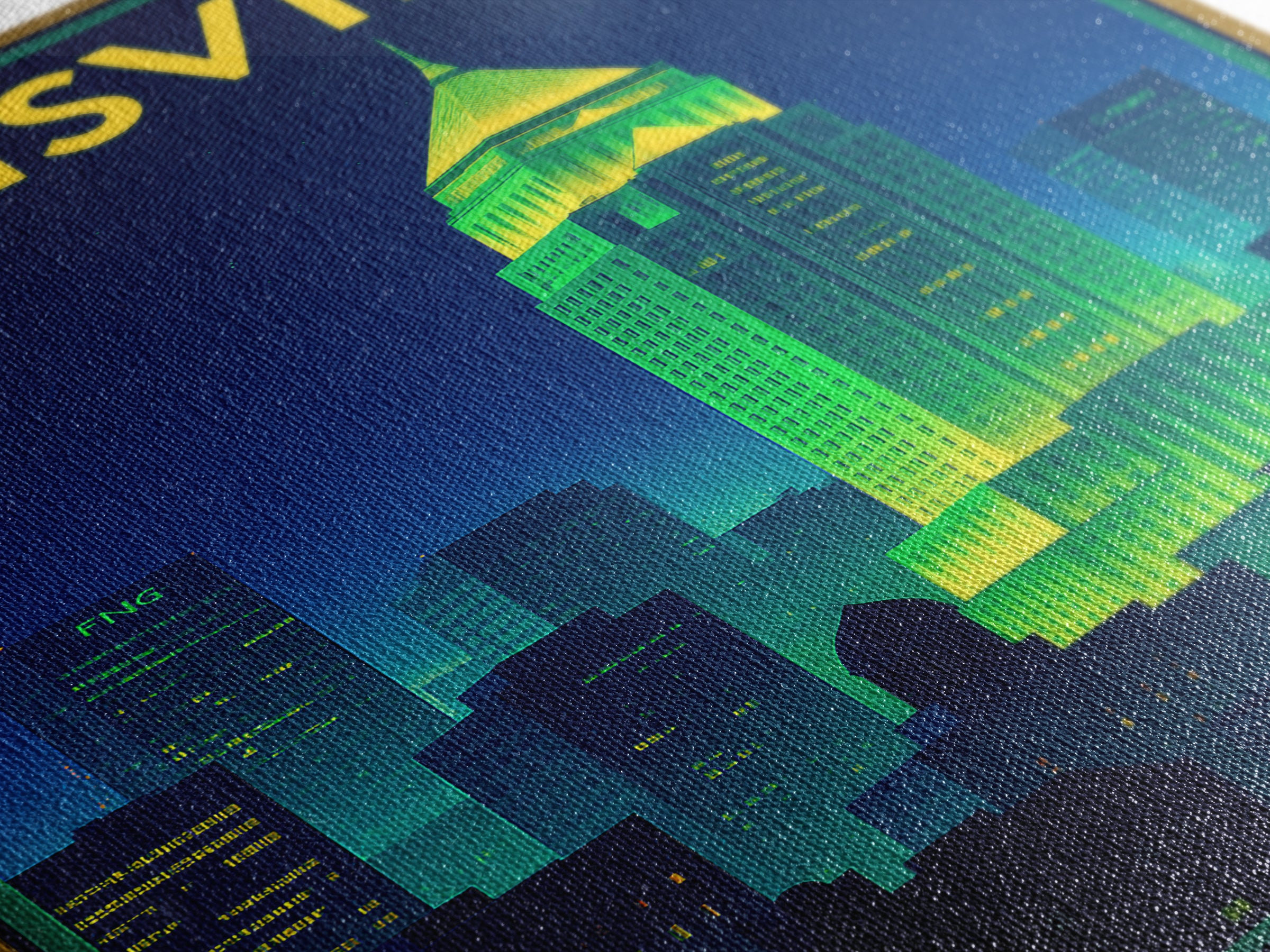 Louisville Travel Poster, Canvas Print, Cyberpunk Style City Art, Louisville Poster Print, City Travel Prints, City Art Print, Design 2