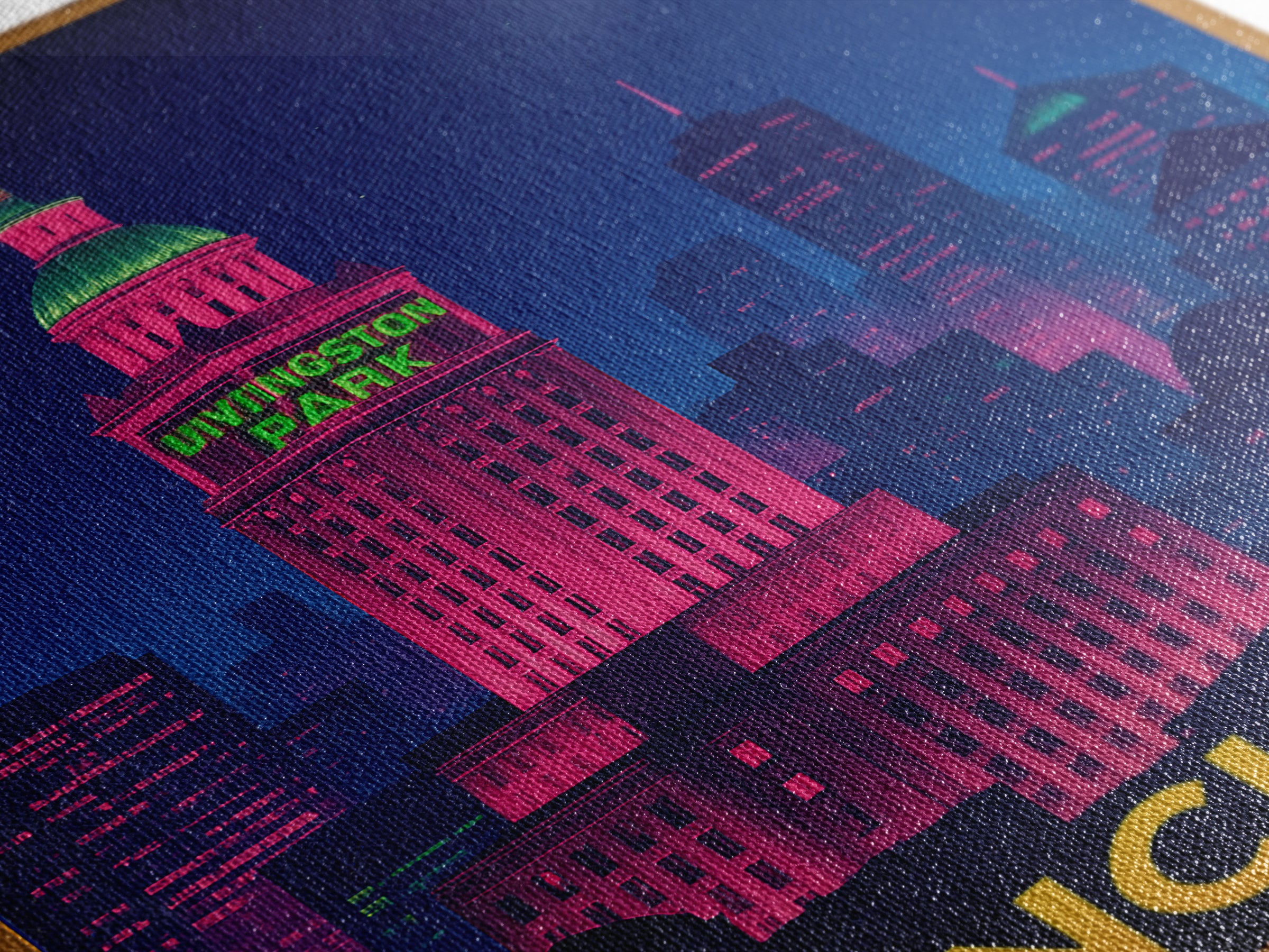 Manchester New Hampshire Travel Poster, Canvas Print, Neon Skyline Art Wall Art, Manchester Art Print, Travel Wall Art, City Travel Prints