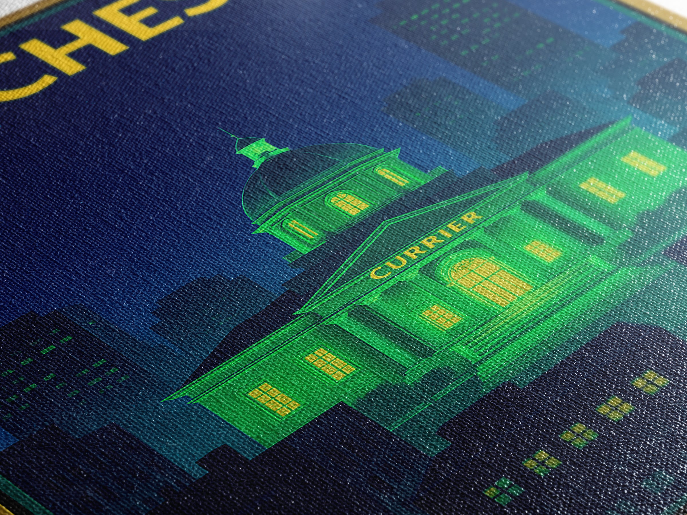 Manchester Travel Poster, Canvas Print, Neon Cityscape Wall Art, Manchester Art Print, Eclectic Wall Decor, Home Office Decor, Design 2