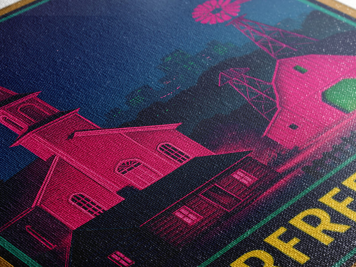 Murfreesboro Tennessee Travel Poster, Canvas Print, Retro Neon Travel Art, Murfreesboro Wall Art, Gift For Travelers, Art Print