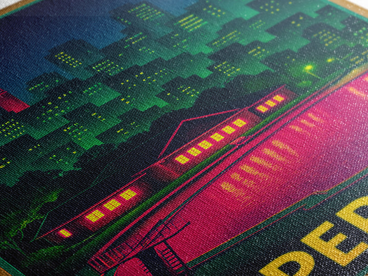 Naperville Travel Poster, Canvas Print, Cyberpunk Style City Art, Naperville Art Print, Living Room Wall Art, Gift For Travelers