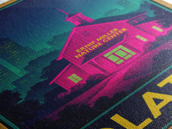 Olathe Kansas Travel Poster, Framed Canvas Print, Cyberpunk Style City Art, Olathe Art Print, Retro Travel Print, Vintage Travel Art