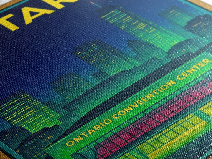 Ontario Travel Poster, Canvas Print, Retro Neon Travel Art, Ontario Travel Art, Travel Poster Art, Vintage Travel Art, Vintage City Poster