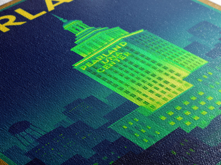 Pearland Travel Poster, Canvas Print, Cyberpunk Style City Art, Pearland Wall Art, Gift For Travelers, Travel Poster Set, Travel Wall Decor