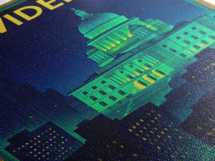 Providence Travel Poster, Canvas Print, Neon Skyline Art Wall Art, Providence Poster Print, Modern Wall Decor, Travel Wall Art, Design 2