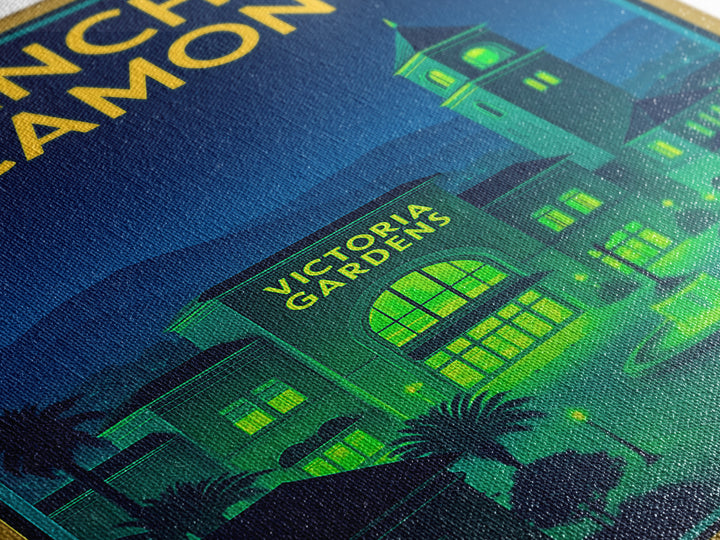 Rancho Cucamonga Travel Poster, Canvas Print, Retro Neon Travel Art, Rancho Cucamonga Travel Art, Travel Wall Art, Home Office Decor