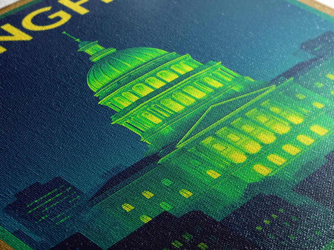 Springfield Travel Poster, Canvas Print, Cyberpunk Style City Art, Springfield Wall Art, Travel Wall Decor, Retro Travel Print