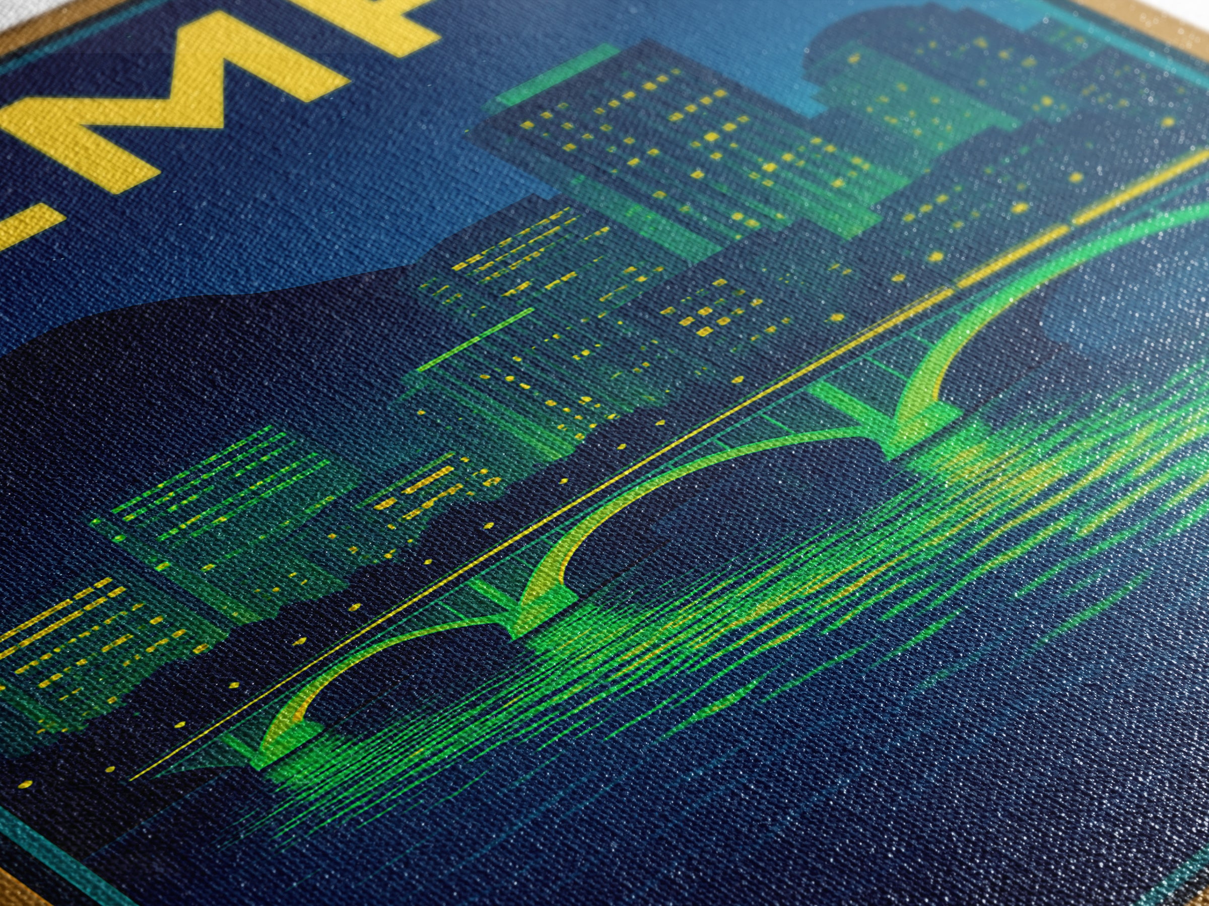 Tempe Travel Poster, Canvas Print, Cyberpunk Style City Art, Tempe Poster Print, City Travel Prints, Mid Century Wall Art, Travel Wall Art