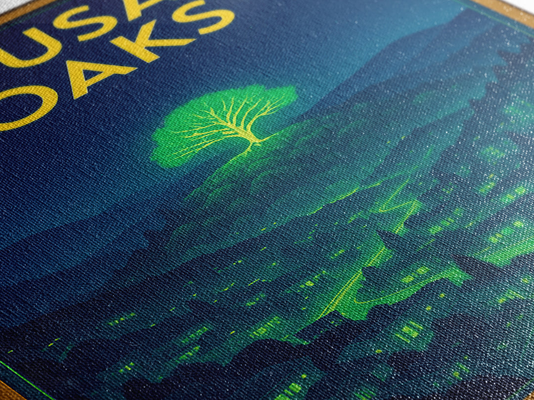 Thousand Oaks Travel Poster, Canvas Print, Electric Night Poster Art, Thousand Oaks Wall Art, Travel Poster Art, City Art Print