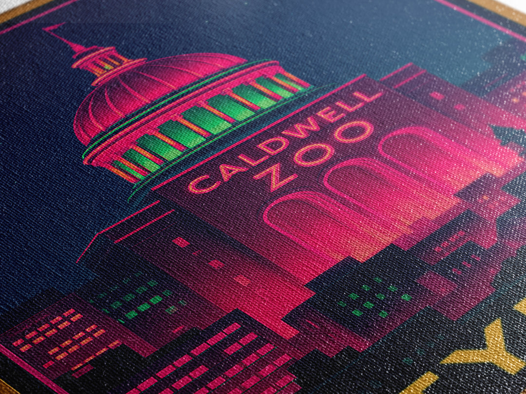 Tyler Texas Travel Poster, Canvas Print, Cyberpunk Style City Art, Tyler Art Print, Modern Wall Decor, Gift For Travelers, Travel Wall Art