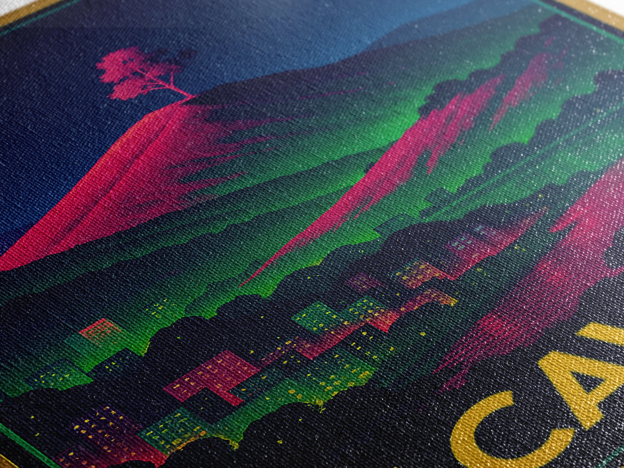 Vacaville California Travel Poster, Canvas Print, Cyberpunk Style City Art, Vacaville City Art, Travel Poster Art, Watercolor Skyline Art