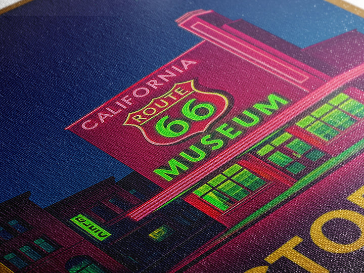 Victorville California Travel Poster, Canvas Print, Retro Neon Travel Art, Victorville City Art, Fine Art Print, Wall Decor, Travel Art