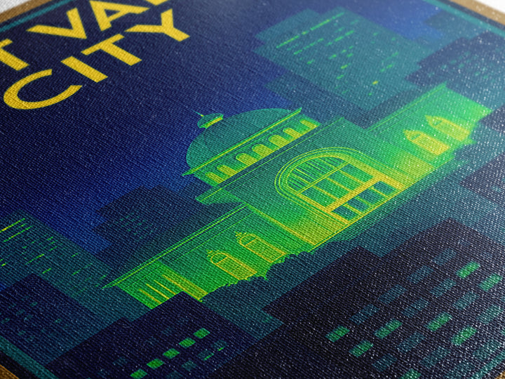 West Valley City Travel Poster, Canvas Print, Cyberpunk Style City Art, West Valley City City Art, Travel Poster Set, Eclectic Wall Decor