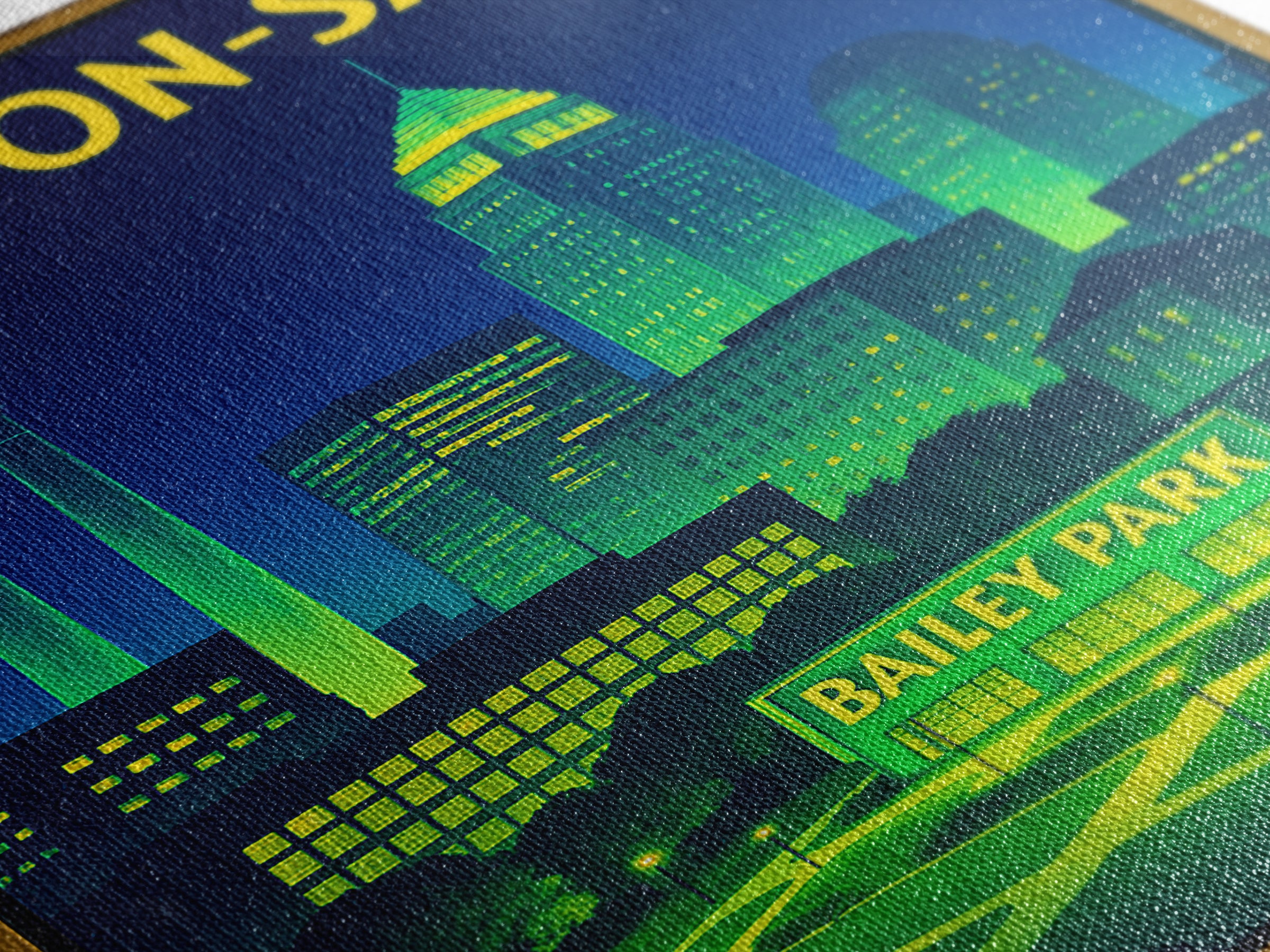 Winston Salem Travel Poster, Canvas Print, Retro Neon Travel Art, Winston Salem Poster Print, Gift For Travelers, Vintage City Art