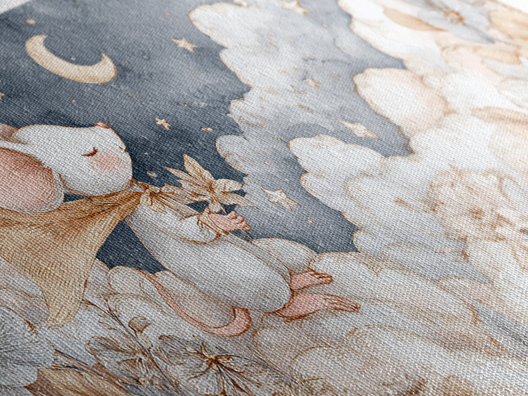 Ballet Mouse in Storybook Style Canvas Print, Nursery Art, Nursery Wall Art, Nursery Decor, Fine Art, Nursery, Woodland Nursery, NUR-2x1-64