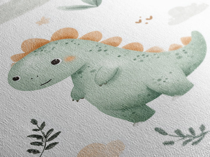 Tiny Dinosaur with Friendly Expression Canvas Print, Nursery Art, Luxury Decor, Nursery Decor, Nursery, Nursery Wall Art, NUR-2x3-23