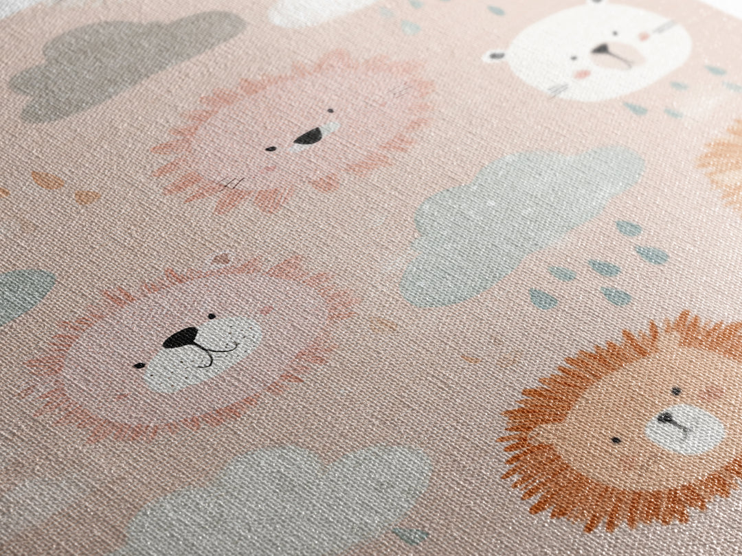Clouds and Raindrops Canvas Print, Nursery Art, Minimalist Decor, Nursery Decor, Fine Art, Nursery, Nursery Wall Decor, NUR-2x3-54