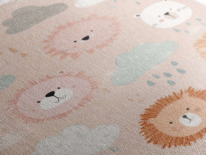 Clouds and Raindrops Canvas Print, Nursery Art, Minimalist Decor, Nursery Decor, Fine Art, Nursery, Nursery Wall Decor, NUR-2x3-54