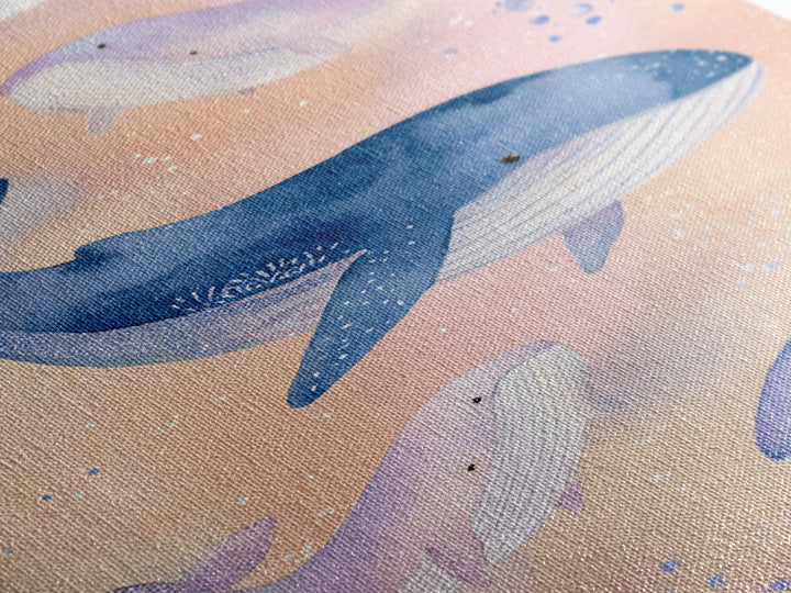 Whale and Tiny Stars Framed Canvas Print, Nursery Art, Room Decor, Nursery Decor, Nursery, Printable Art, Wall Art Print, NUR-2x3-64