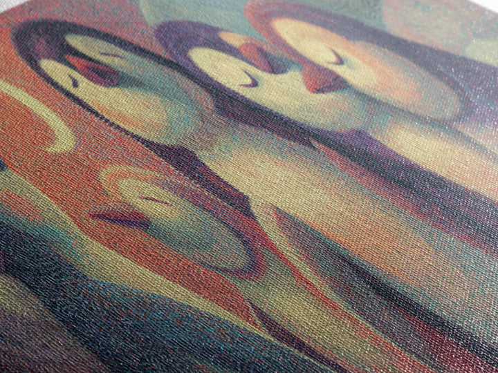 Penguin Holding a Little Heart Shape Framed Canvas Print, Nursery Art, Wall Hangings, Nursery Decor, Abstract Art, Nursery, NUR-3x1-2