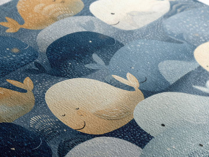 Whale and Tiny Stars Canvas Print, Nursery Art, Nursery Prints, Nursery Decor, Nursery, Kids Wall Decor, Kids Room Wall Art, NUR-3x2-12