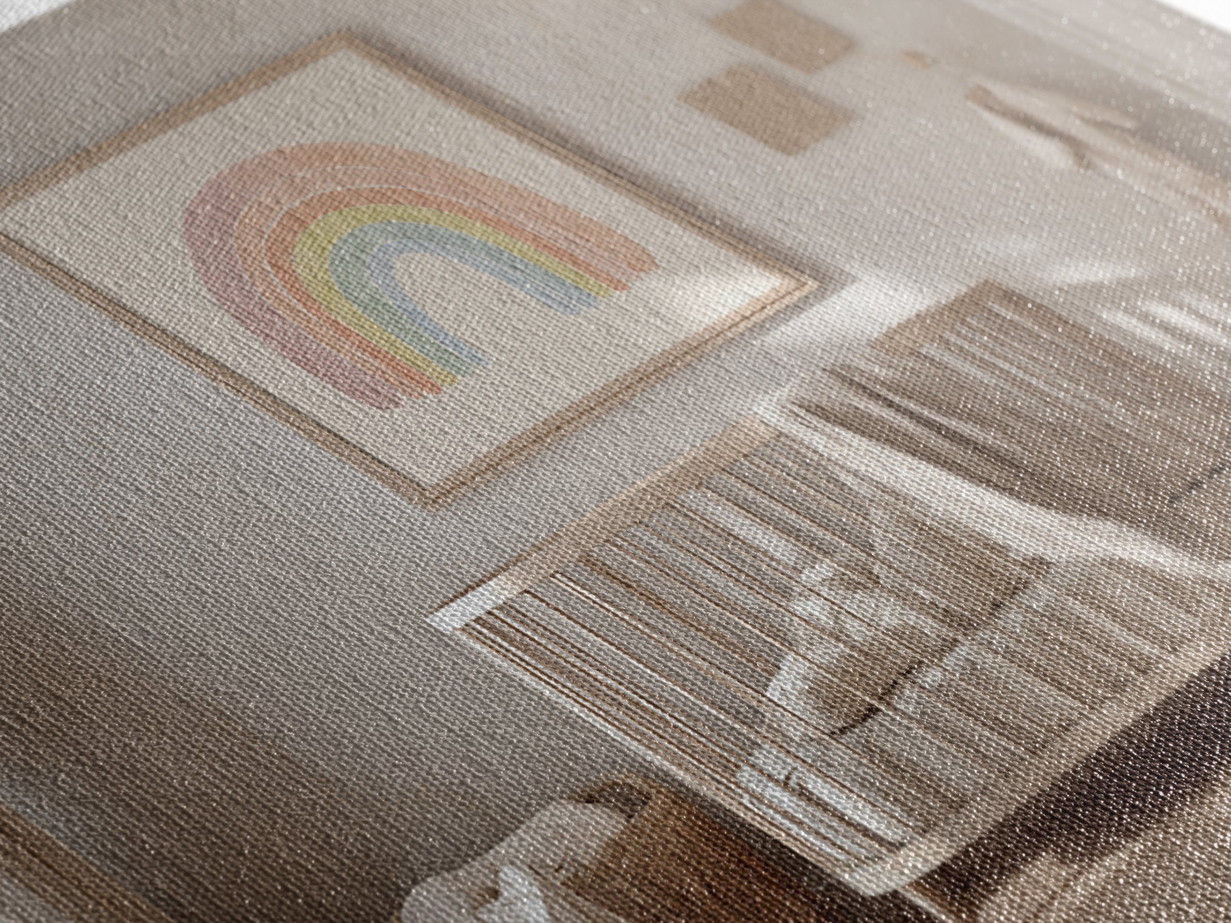 Rainbow Arch with Muted Nursery Colors Canvas Print, Nursery Art, Wall Art, Nursery Decor, Fine Art, Nursery, Nursery Prints, NUR-3x2-83