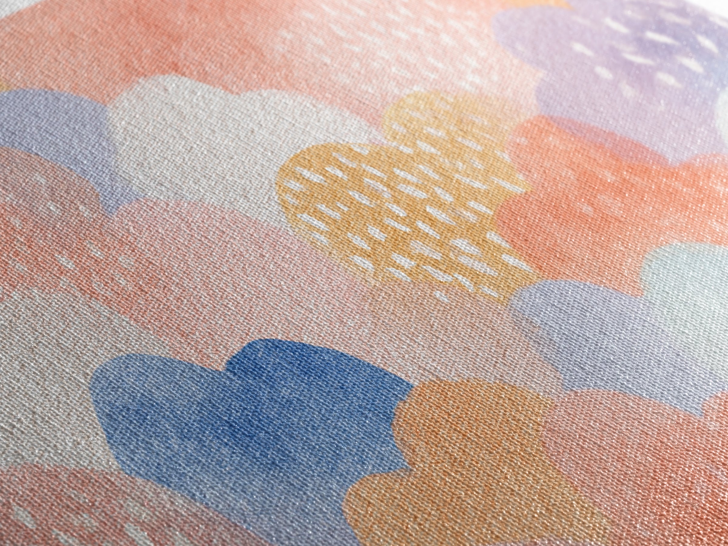 Clouds and Raindrops Canvas Print, Nursery Art, Playroom Wall Decor, Nursery Decor, Nursery, Modern Decor, Fine Art Print, NUR-3x2-98