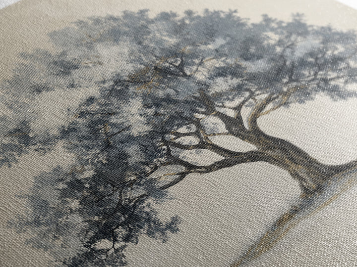 Ink Wash Tree Symbolizing Stability Canvas Print, Office Art, Modern Decor, Office Decor, Fine Art, Focus, Home Decor, OFF-1x1-86