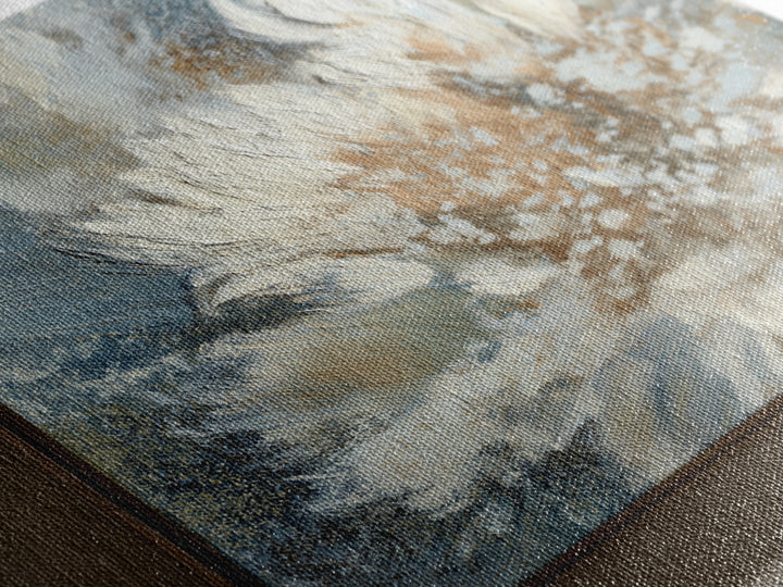Desk Plant Botanical Closeup Framed Canvas Print, Office Art, Textured Painting, Office Decor, Oil Painting, Focus, Printables, OFF-1x1-88