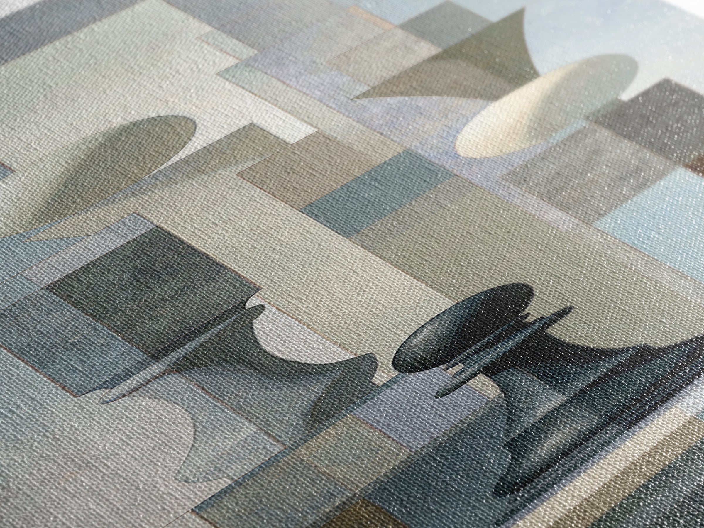 Minimal Chess Piece Still Life Canvas Print, Office Art, Office Wall Art, Office Decor, Watercolor Art, Focus, OFF-1x3-1