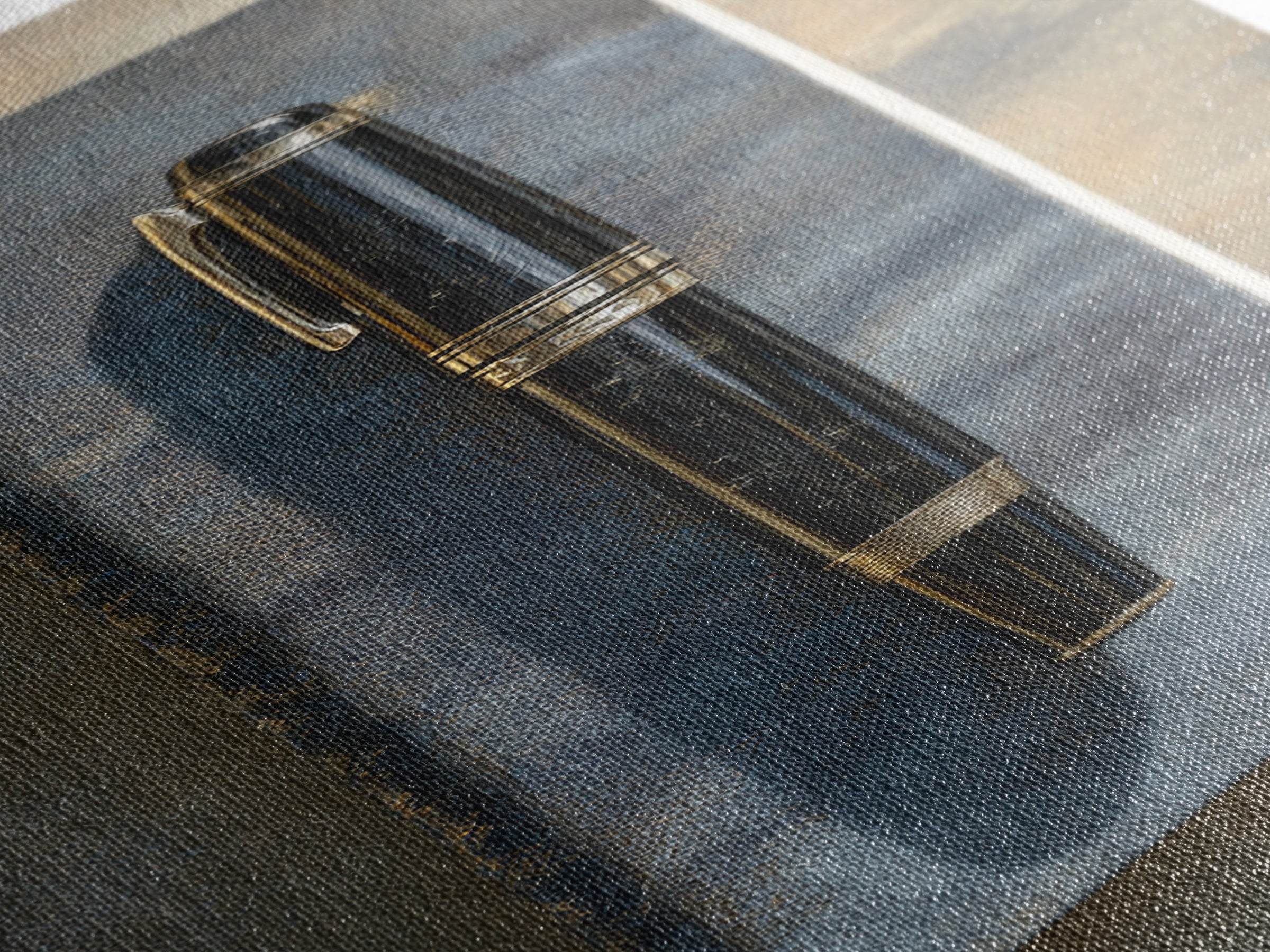 Fountain Pen and Notebook Still Life Without Canvas Print, Office Art, Gallery Decor, Office Decor, Oil Painting, Focus, OFF-1x3-82