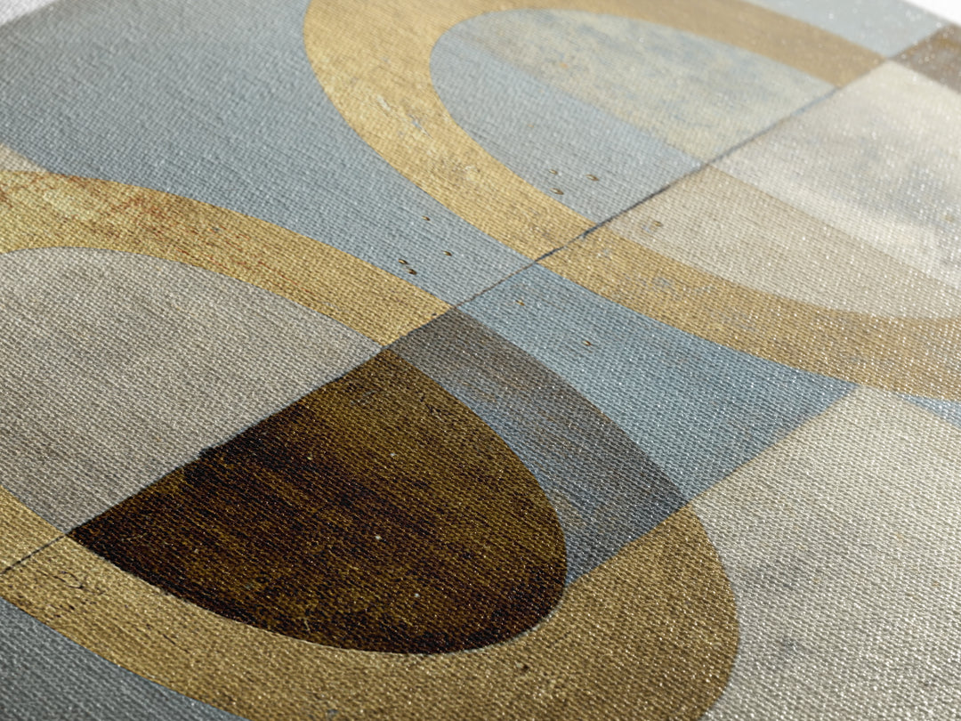 Gold Circle and Line Composition for Clarity Canvas Print, Office Art, Decor, Office Decor, Abstract Art, Focus, Wall Prints, OFF-2x1-52