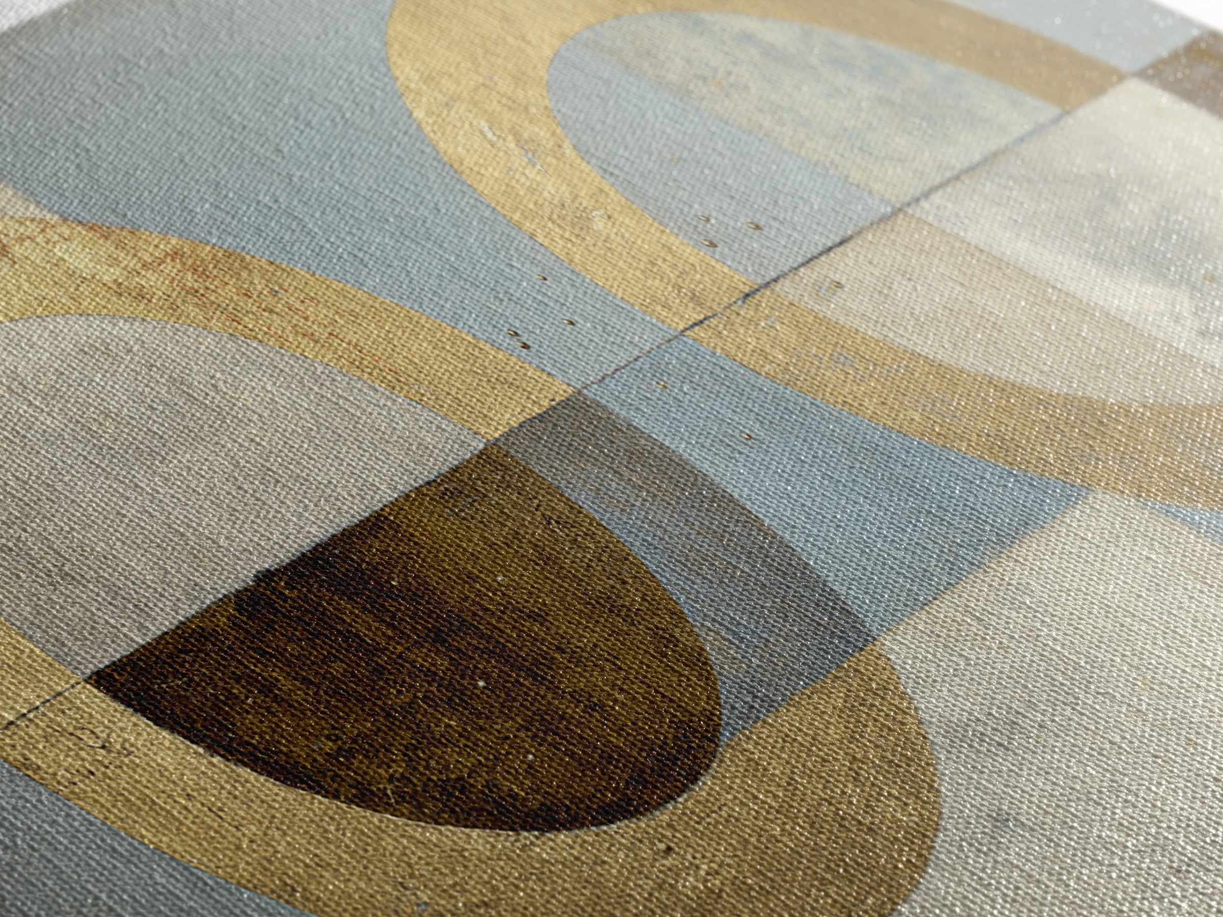 Gold Circle and Line Composition for Clarity Canvas Print, Office Art, Decor, Office Decor, Abstract Art, Focus, Wall Prints, OFF-2x1-52
