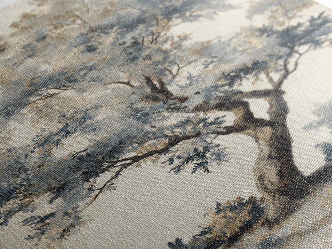 Ink Wash Tree Symbolizing Stability Framed Canvas Print, Office Art, Textured Painting, Office Decor, Fine Art, Focus, OFF-2x3-46