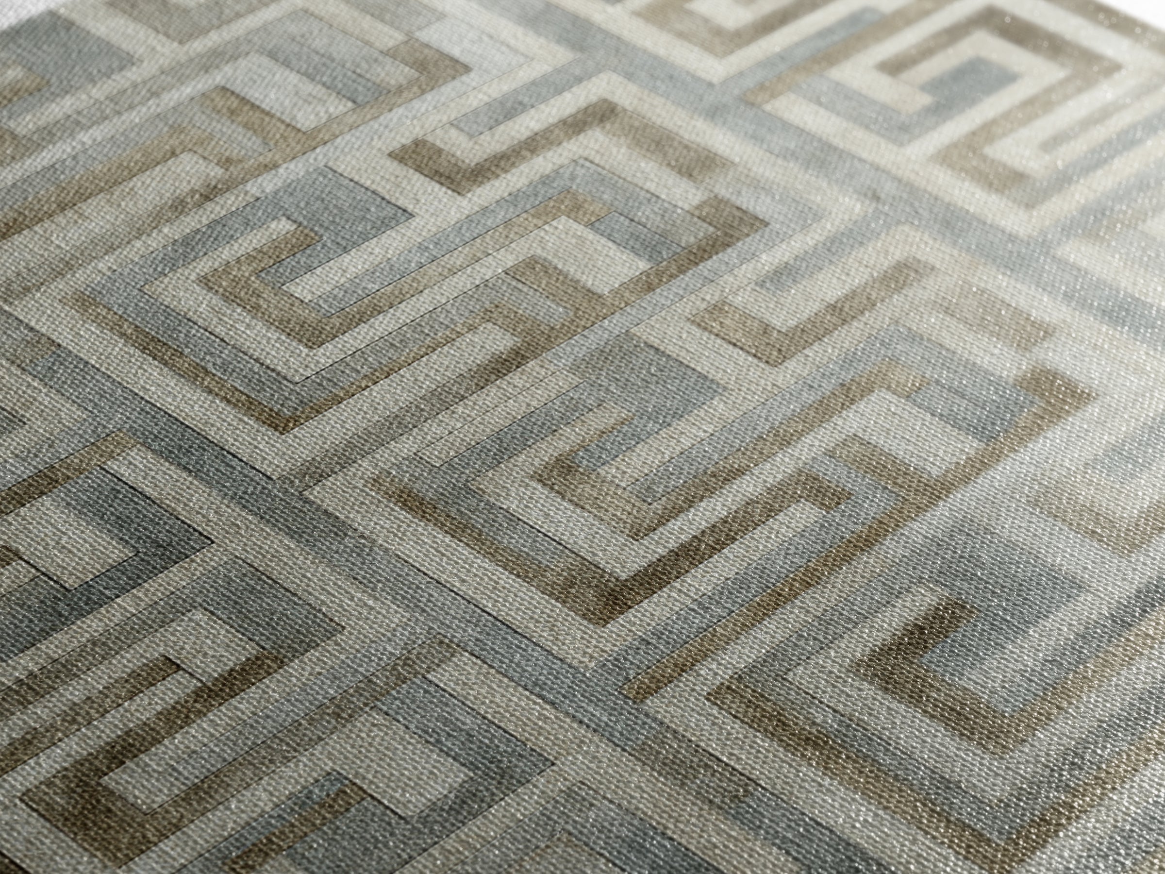Geometric Labyrinth Pattern Framed Canvas Print, Office Art, Wall Decor, Office Decor, Abstract Art, Focus, Wall Prints, OFF-2x3-74
