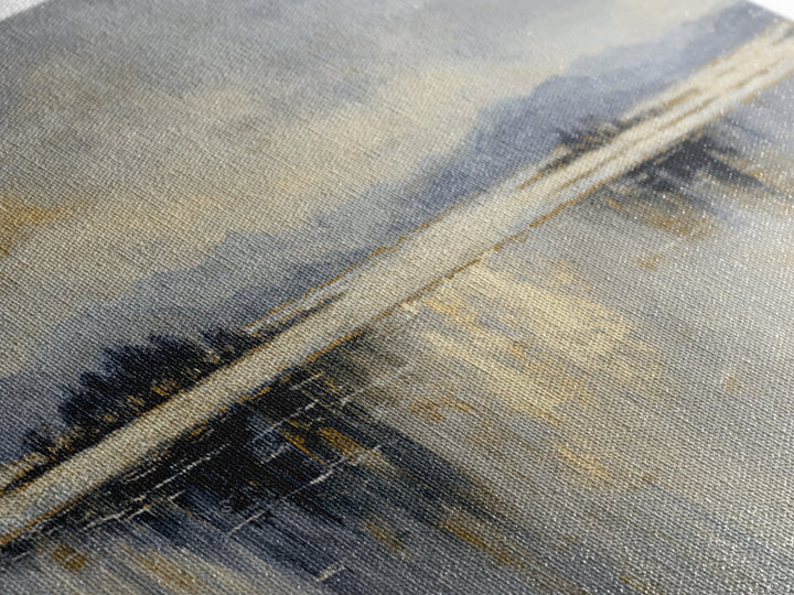 Dignified Neutral Landscape Framed Canvas Print, Office Art, Wall Decor, Office Decor, Fine Art, Focus, Abstract Art, OFF-3x1-47