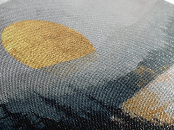 Gold Circle and Line Composition for Clarity Framed Canvas Print, Office Art, Trendy Wall Art, Office Decor, Abstract Art, OFF-3x2-60
