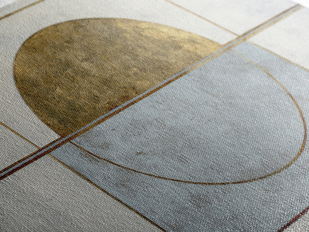 Gold Circle and Line Composition for Clarity Canvas Print, Office Art, Boho Decor, Office Decor, Fine Art, Focus, Digital Art, OFF-3x2-84